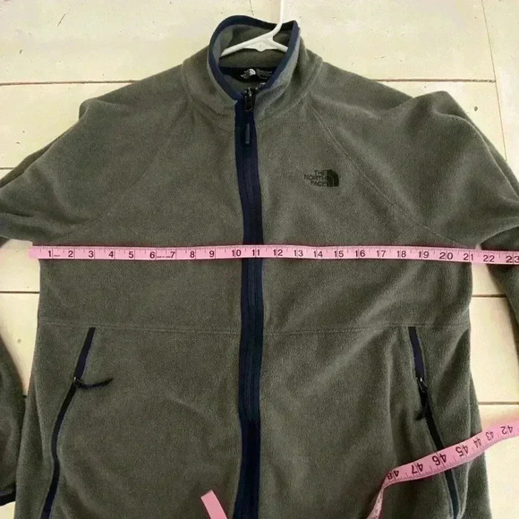 North Face Jacket Womens Large Full Zip Long Sleeve Gray Fleece Pockets - Picture 5 of 9